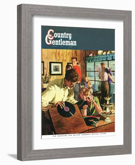 "Teenage Party," Country Gentleman Cover, March 1, 1950-Austin Briggs-Framed Giclee Print