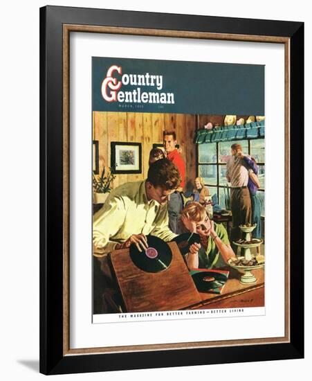 "Teenage Party," Country Gentleman Cover, March 1, 1950-Austin Briggs-Framed Giclee Print