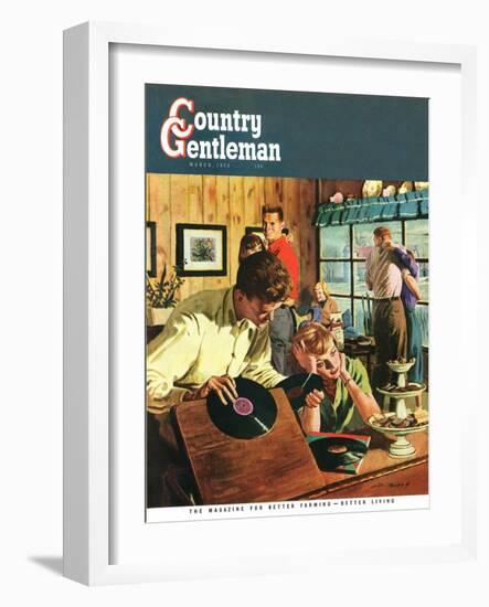 "Teenage Party," Country Gentleman Cover, March 1, 1950-Austin Briggs-Framed Giclee Print