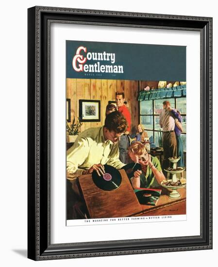 "Teenage Party," Country Gentleman Cover, March 1, 1950-Austin Briggs-Framed Giclee Print