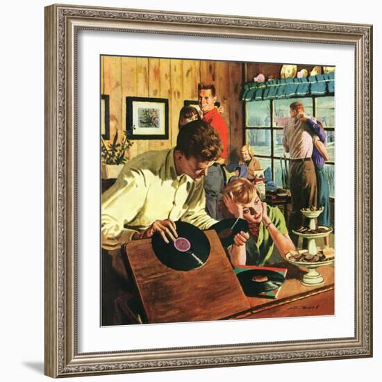 "Teenage Party,"March 1, 1950-Austin Briggs-Framed Giclee Print