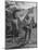 Teenage Twin Girls Hanging Laundry on Clothesline-Nina Leen-Mounted Photographic Print