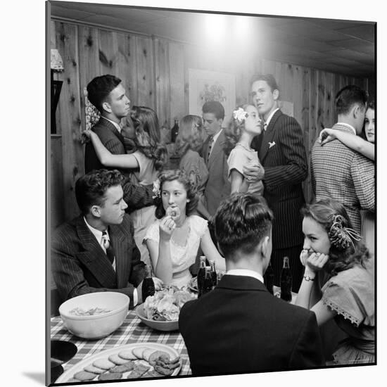 Teenagers Dancing and Socializing at a Party-Nina Leen-Mounted Photographic Print