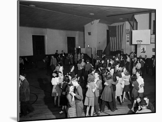 Teenagers of a Small Coal Mining Town Having a Dance in the High Scool Gym-Alfred Eisenstaedt-Mounted Photographic Print