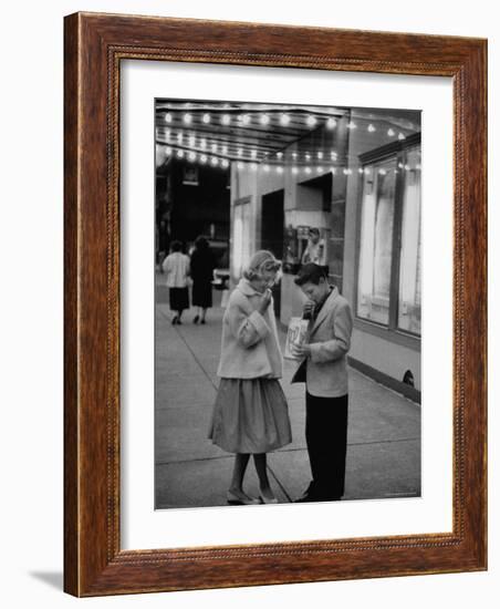 Teenagers Spending Evening at Movies-Nina Leen-Framed Photographic Print