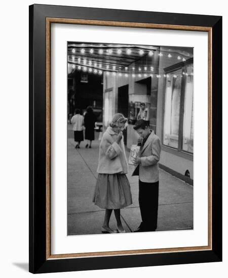 Teenagers Spending Evening at Movies-Nina Leen-Framed Photographic Print