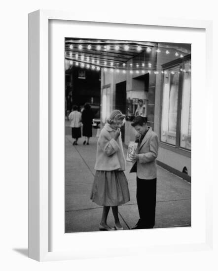 Teenagers Spending Evening at Movies-Nina Leen-Framed Photographic Print