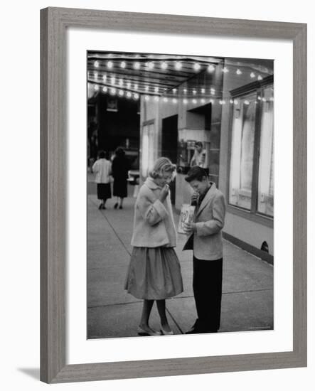 Teenagers Spending Evening at Movies-Nina Leen-Framed Photographic Print