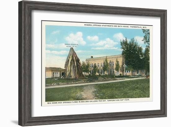 Teepee Fountain, Thermopolis-null-Framed Art Print