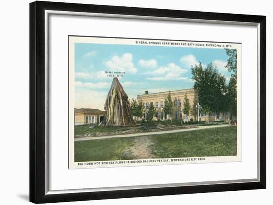 Teepee Fountain, Thermopolis-null-Framed Art Print