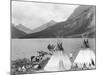 Teepee,Indians on Shore of Lake-Philip Gendreau-Mounted Premium Photographic Print