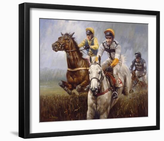 'Teeton Mill' winning at Kempton, 1998-Graham Isom-Framed Premium Giclee Print