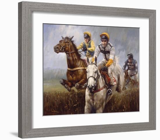 'Teeton Mill' winning at Kempton, 1998-Graham Isom-Framed Premium Giclee Print