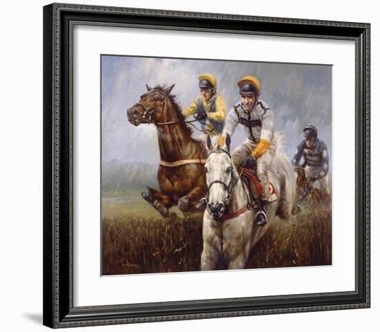 'Teeton Mill' winning at Kempton, 1998-Graham Isom-Framed Premium Giclee Print