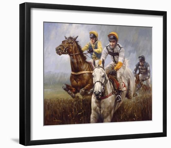 'Teeton Mill' winning at Kempton, 1998-Graham Isom-Framed Premium Giclee Print