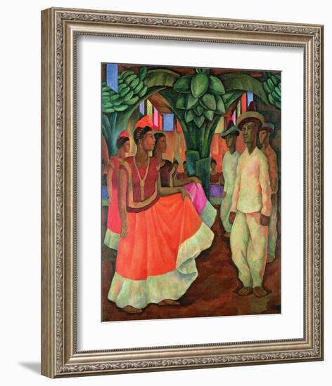 Tehauntepec Dance-Diego Rivera-Framed Art Print