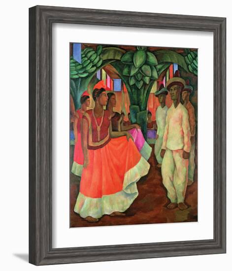 Tehauntepec Dance-Diego Rivera-Framed Art Print