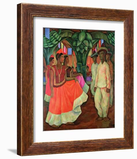 Tehauntepec Dance-Diego Rivera-Framed Art Print