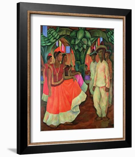 Tehauntepec Dance-Diego Rivera-Framed Art Print