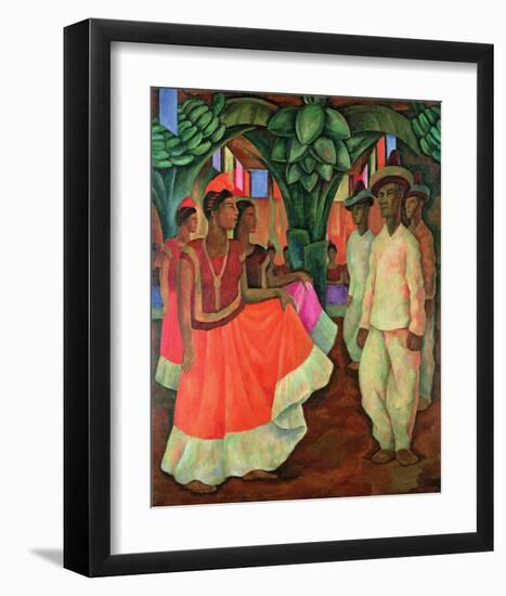 Tehauntepec Dance-Diego Rivera-Framed Art Print