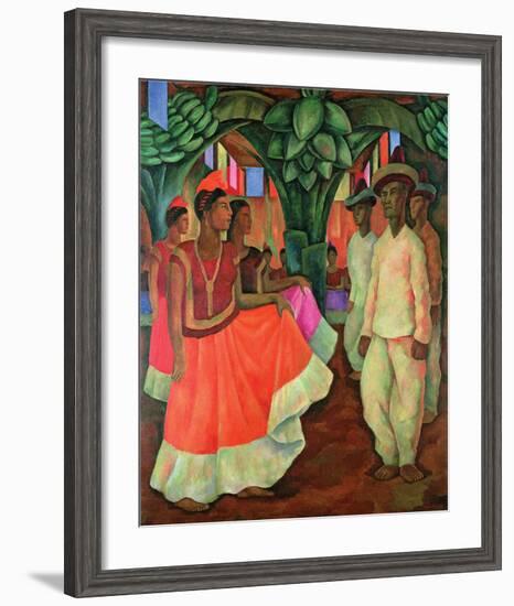 Tehauntepec Dance-Diego Rivera-Framed Art Print