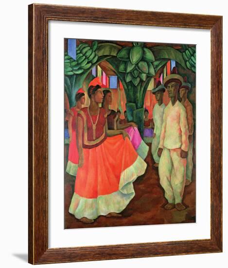 Tehauntepec Dance-Diego Rivera-Framed Art Print