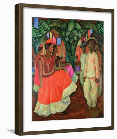 Tehauntepec Dance-Diego Rivera-Framed Art Print