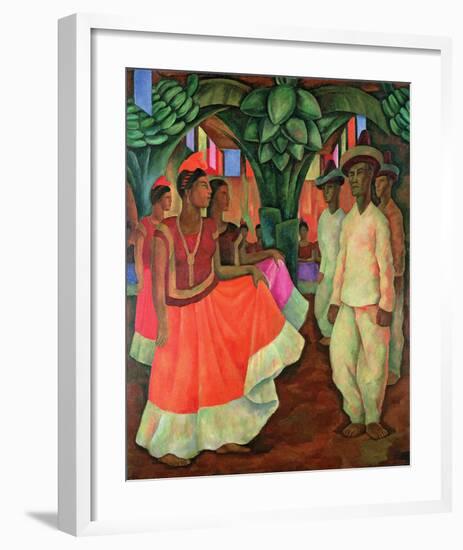 Tehauntepec Dance-Diego Rivera-Framed Art Print