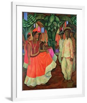 Tehauntepec Dance-Diego Rivera-Framed Art Print