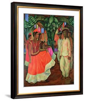 Tehauntepec Dance-Diego Rivera-Framed Art Print