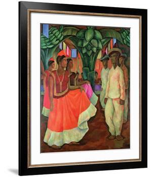 Tehauntepec Dance-Diego Rivera-Framed Art Print