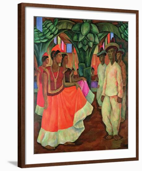 Tehauntepec Dance-Diego Rivera-Framed Art Print