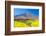 Teide Volcano Peak with Yellow Flowers in the Foreground, Tenerife Island, Spain.-tuulijumala-Framed Photographic Print