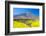 Teide Volcano Peak with Yellow Flowers in the Foreground, Tenerife Island, Spain.-tuulijumala-Framed Photographic Print