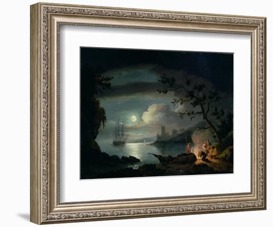 Teignmouth by Moonlight-Thomas Luny-Framed Giclee Print