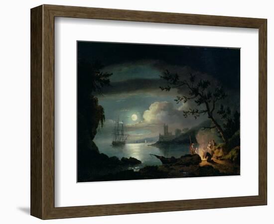 Teignmouth by Moonlight-Thomas Luny-Framed Giclee Print