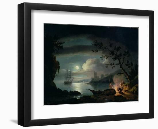 Teignmouth by Moonlight-Thomas Luny-Framed Giclee Print