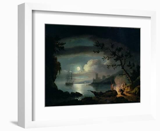 Teignmouth by Moonlight-Thomas Luny-Framed Giclee Print