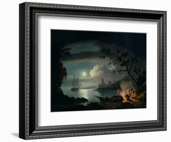 Teignmouth by Moonlight-Thomas Luny-Framed Giclee Print