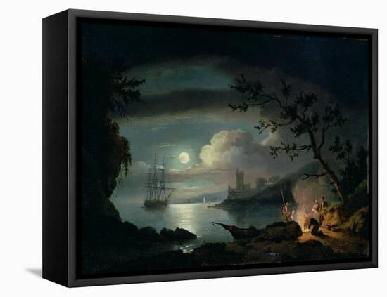 Teignmouth by Moonlight-Thomas Luny-Framed Premier Image Canvas