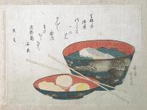 Bowl of Fish and Noodles (New Year Meal)-Teisai Hokuba-Giclee Print
