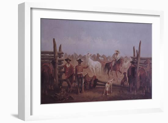 Tejano Ranchers, 1877-James Walker-Framed Giclee Print