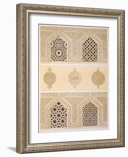 Tekih Cheik Hacen Sadaka, Ie Funerary or Tomb Mosque of Sultan Hassan, Cairo, 19th Century-Emile Prisse d'Avennes-Framed Giclee Print