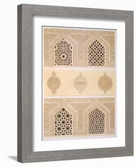 Tekih Cheik Hacen Sadaka, Ie Funerary or Tomb Mosque of Sultan Hassan, Cairo, 19th Century-Emile Prisse d'Avennes-Framed Giclee Print