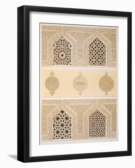 Tekih Cheik Hacen Sadaka, Ie Funerary or Tomb Mosque of Sultan Hassan, Cairo, 19th Century-Emile Prisse d'Avennes-Framed Giclee Print