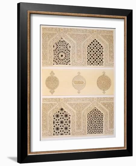 Tekih Cheik Hacen Sadaka, Ie Funerary or Tomb Mosque of Sultan Hassan, Cairo, 19th Century-Emile Prisse d'Avennes-Framed Giclee Print