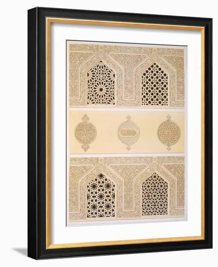 Tekih Cheik Hacen Sadaka, Ie Funerary or Tomb Mosque of Sultan Hassan, Cairo, 19th Century-Emile Prisse d'Avennes-Framed Giclee Print