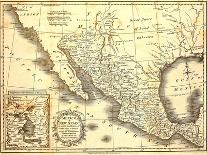 Map Of Mexico Dated 1821-Tektite-Art Print