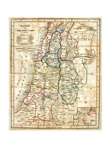 Old Map Of The Holy Land by Tektite