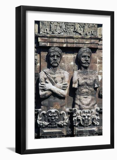 Telamons of Two Moors, Detail from Porta Nuova, Palermo, Sicily, Italy-null-Framed Giclee Print